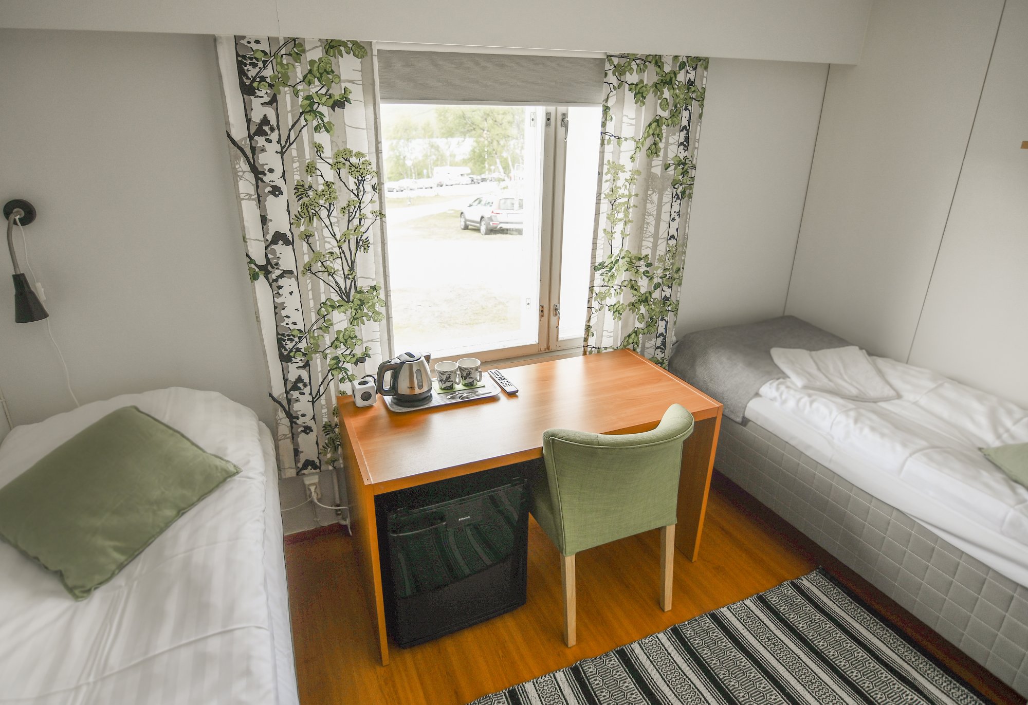 Kilpisjärven Retkeilykeskuksen kahden hengen huone