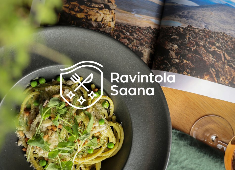 Värikäs katkarapu-caesar ravintolassa Kilpisjärvellä